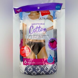 Hanes Cotton Hi-cut Panties - 6 pack - unopened